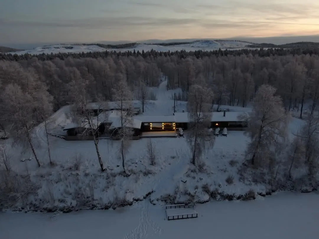 Aerial view of Villa Tolonen in Lapland