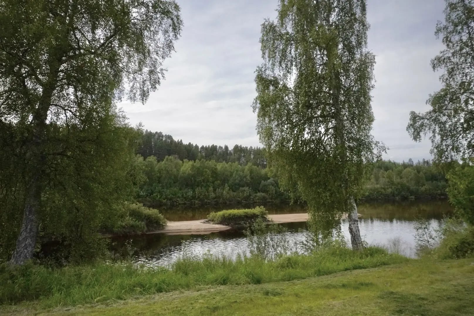 A view to the river from the yard of Villa Tolonen in Lapland